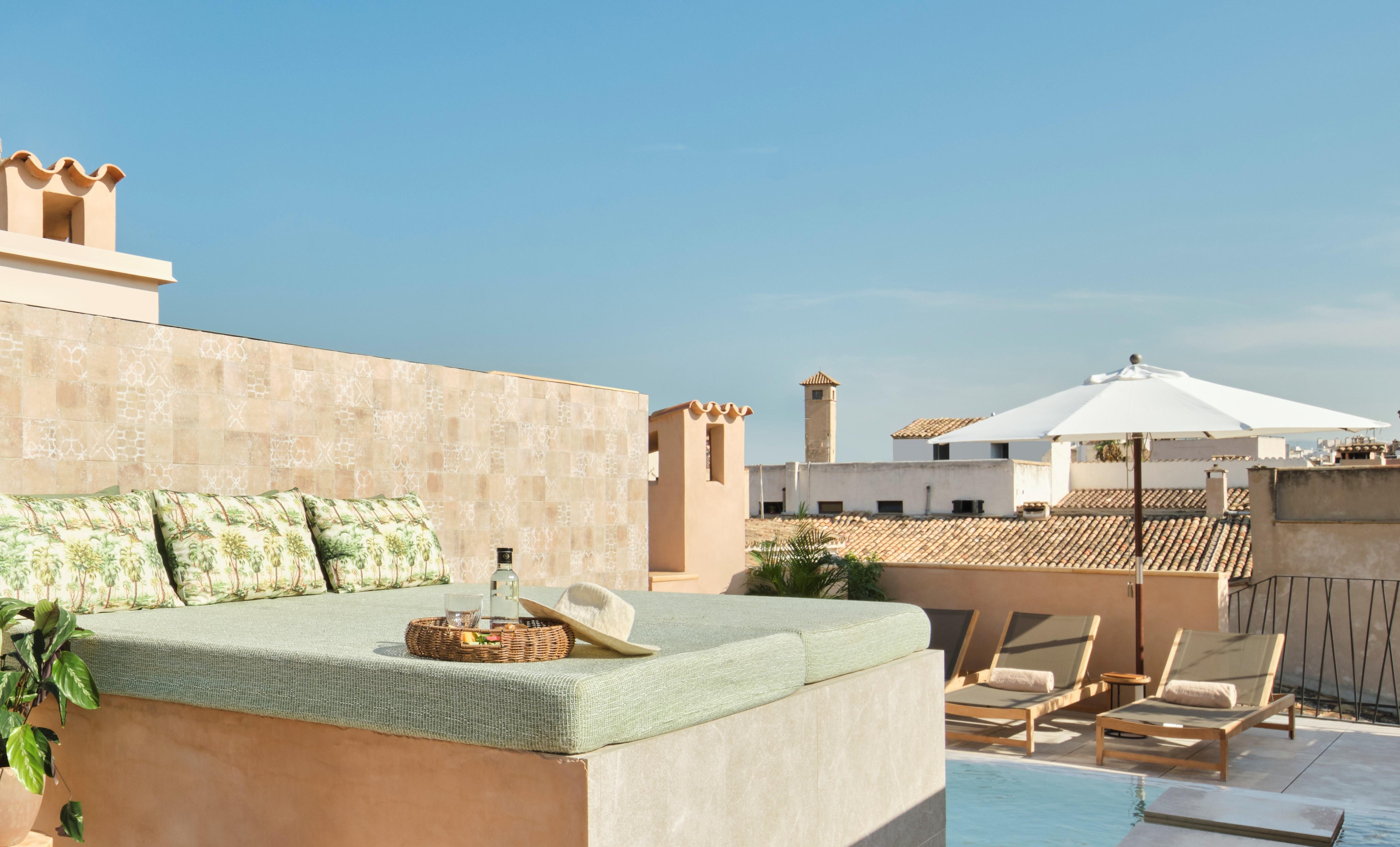 Hotel Antigua Palma - Casa Noble Dış mekan fotoğraf Rooftop terrace at the Hotel Villa Bonita